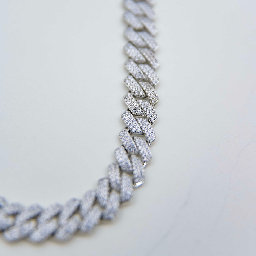 Luxera™ Cuban Link Silver Diamond Chain