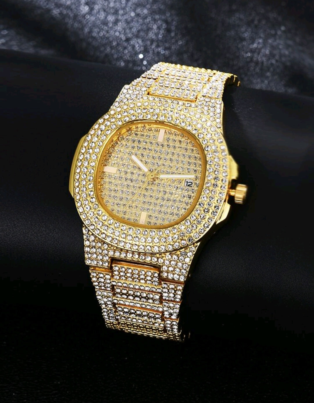 Luxera™ Iced Out Gold Diamond Watch
