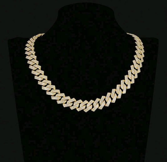 Luxera™ Cuban Link Gold Diamond Chain